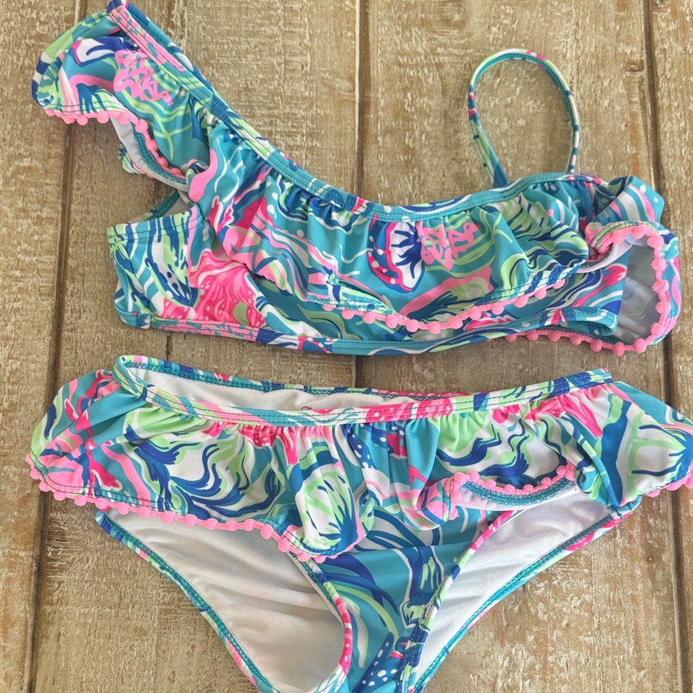 Tommy Bahama Kids Swim Bikini in Blue and Pink